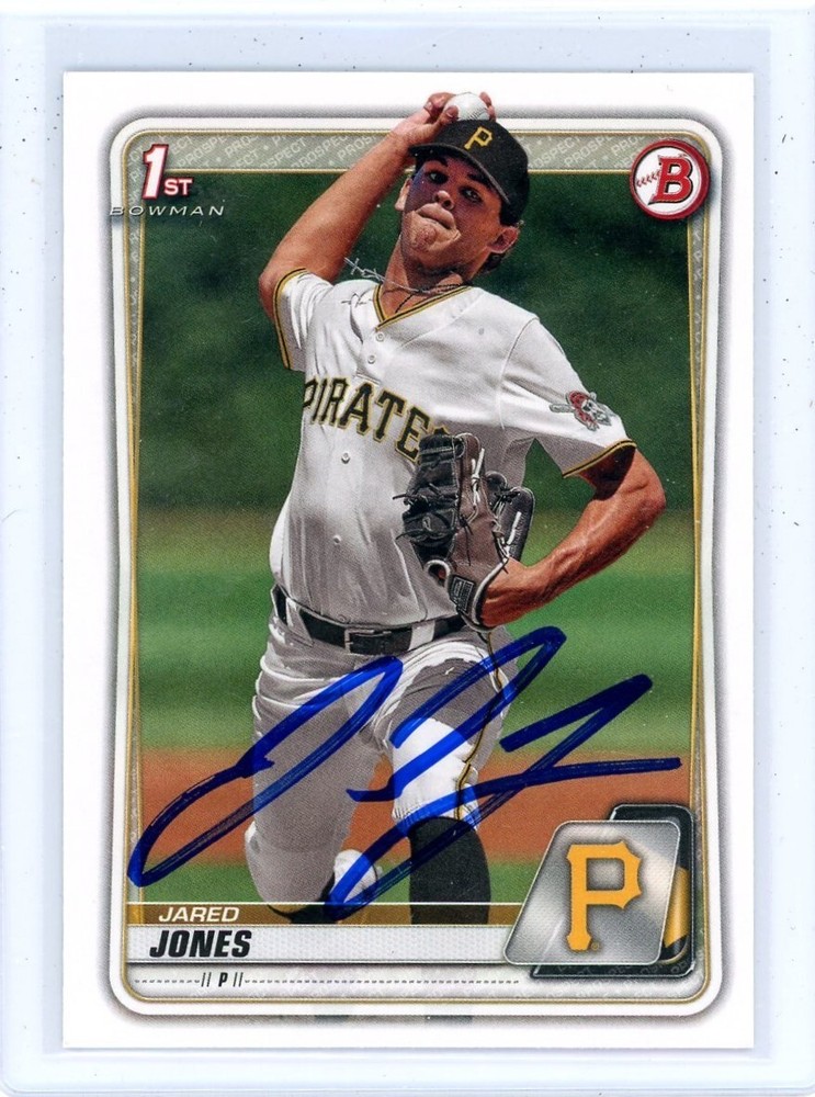 2020 Bowman Paper Jared Jones Signed Card Autograph 1st BD-70 Pirates MLB RC QTY