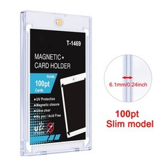 1-50PCS Magnetic Card Holders for 55pt-180pt Trading Cards Acrylic UV Protection