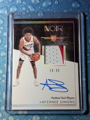2018-19 Panini Noir Anfernee Simons Rookie Patch Auto #/d 99 RPA Card #363