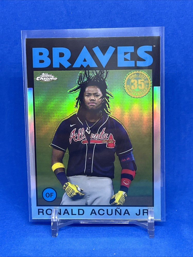 2021 Topps Chrome Ronald Acuña Jr. 1986 35th Anniversary #86BC-3 Atlanta Braves