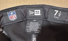 New Era 59FIFTY New York Giants Black W/Color Dim Wordmark Fitted Cap 7-1/8 New