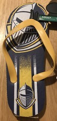 Mary Hardin Baylor Crusaders UMHB Flip Flops Sandals XS Womens 5/6 Foco NEW