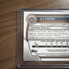 A J Ewing 2023 Bowman Chrome 1st Bowman Blue Ray wave Auto/150