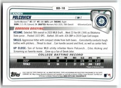 2020 Bowman Draft Kaden Polcovich Blue #/150 #BD-18