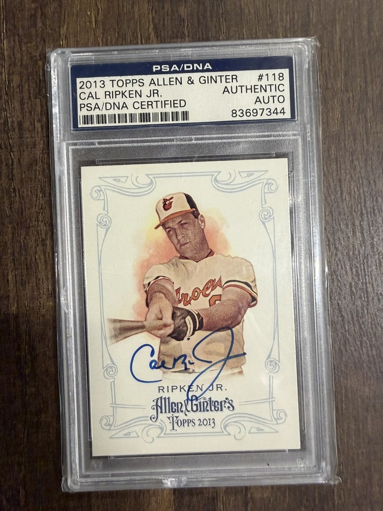 2013 Topps Allen Ginter Cal Ripken Jr On Card Auto #118 Orioles PSA Auth Auto