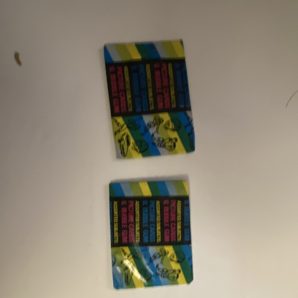 Topps Sports Trading Card Picture Cards & Bubble Gum Empty Card Wrappers (2)