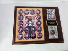 Pittsburgh Pirates Plaque 1997 Photo Collage 12×15 Al Martin & Mark Johnson Card