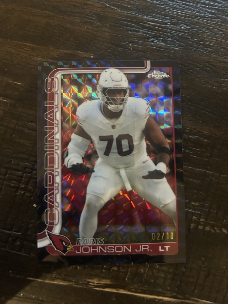Topps 2023 Chrome Paris Johnson Jr Arizona Cardinals #3 Serial Numbered /10