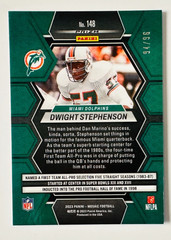 2023 Panini Mosaic Dwight Stephenson BLUE Sparkle Prizm Card SP #/96 Dolphins!