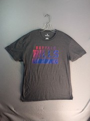 Buffalo Bills Mens XL Graphic T Shirt Charcoal Grey Neon Gradient NFL Fanatics