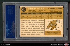 1960 Topps #202 Fred Kipp Dodgers PSA 8 – NM/MT