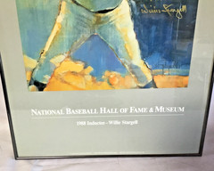 Willie Stargell Signed National Baseball Hall of Fame 1988 Inductee Print Framed
