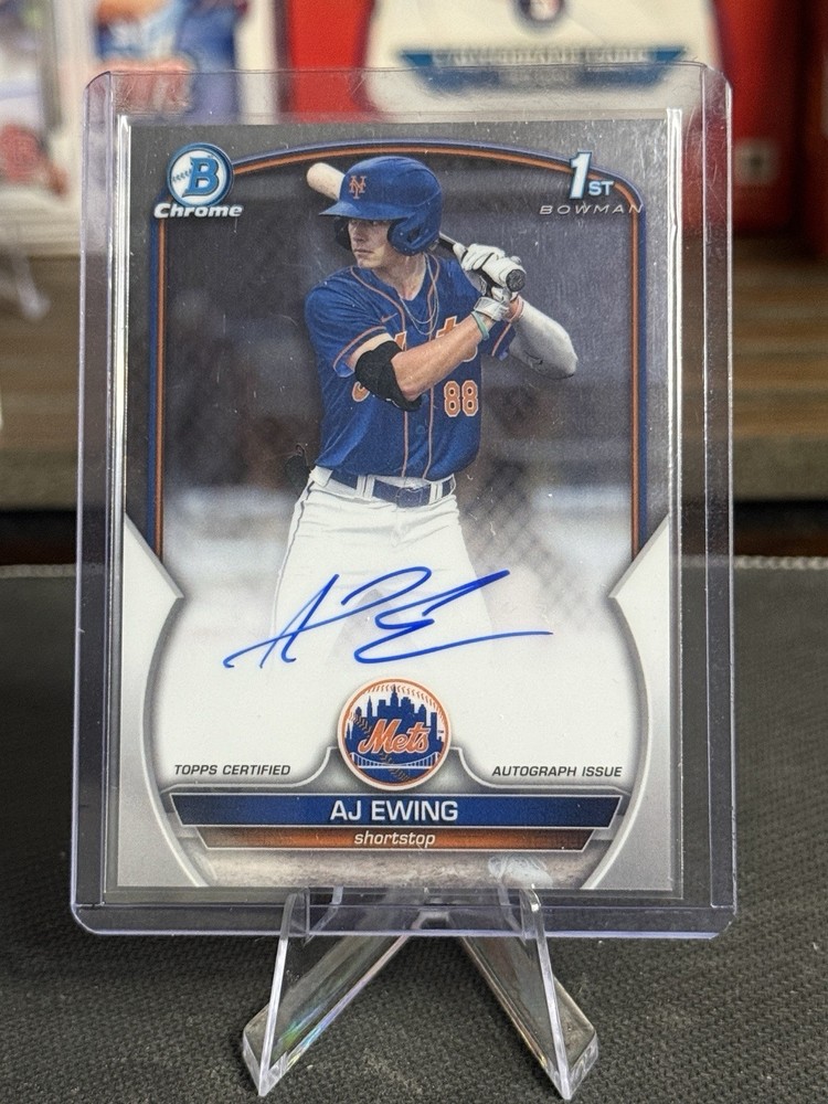 2023 Bowman Draft AJ Ewing 1st Bowman Chrome Auto BCPA-AJE New York Mets