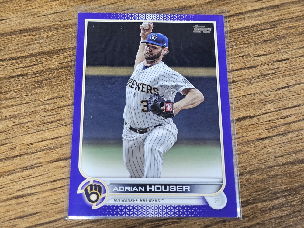 2022 Topps #486 Adrian Houser Meijer Purple EXNM+