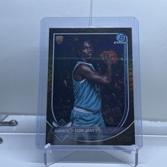2025 Bowman Chrome Sion James Rookie Gold Reptilian Refractor /50 Hornets RC