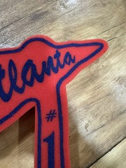 Atlanta Braves #1 Foam Tomahawk Vintage Team Souvenir Fan Merchandise NM
