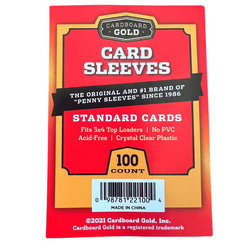Cardboard Gold Standard Size Card Sleeves – 100 Count / Pack