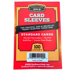 Cardboard Gold Standard Size Card Sleeves – 100 Count / Pack