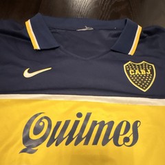 Nike Boca Juniors Soccer Jersey Diego Maradona #10 Quilmes Blue/Yellow XL as is