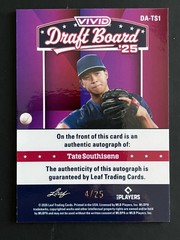 2026 Leaf Vivid Tate Southisene Auto /25 Draft Board