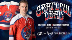 Adult Small Grateful Dead Washington Capitals replica Hockey Jersey NHL hockey