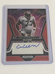 Willie Roaf 2025 Panini Prizm Black #PS-WRF Red Prizmatrix Signatures Auto /99