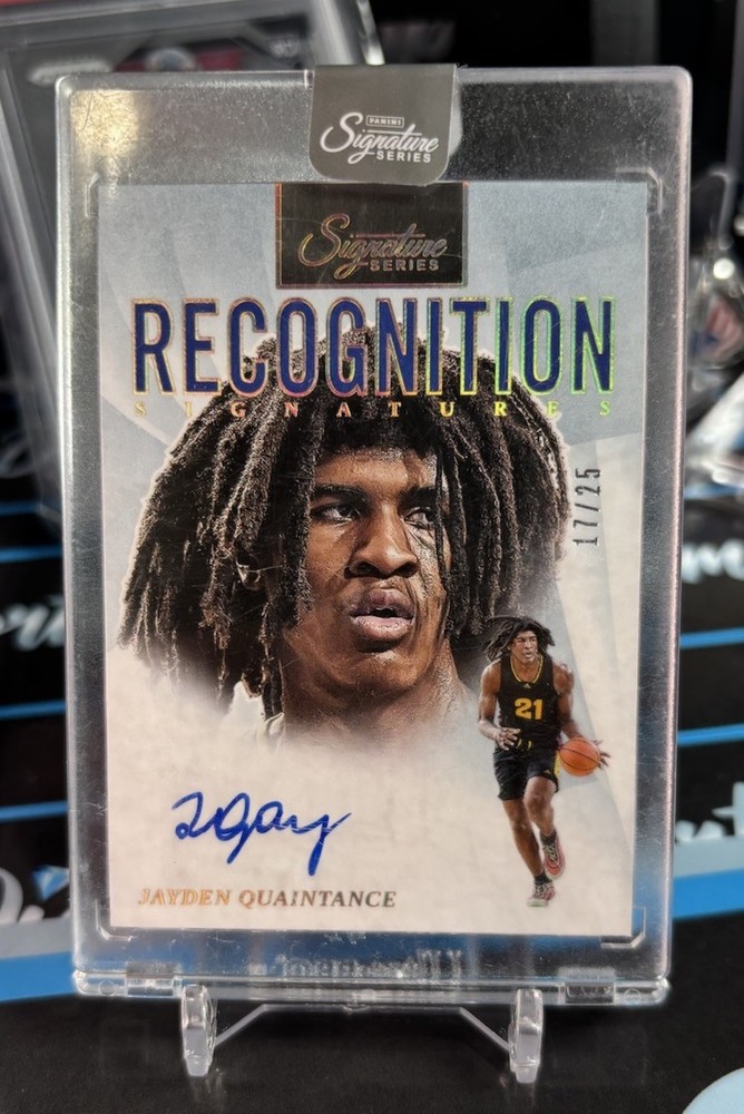 Jayden Quaintance 17/25 Recognition Signature Auto Rookie Sealed