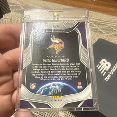Panini 2025 Prizm Global Reach Will Reichard Vikings #4 Blue Ice Prizm /99