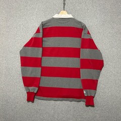 Vintage Ohio State Buckeyes Barbarian Rugby Shirt 2XL (Fit XL) Red Gray Striped