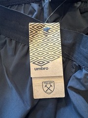 West Ham United 24/25 Umbro Presentation Pants, Black, Adult Size S Small, NWT