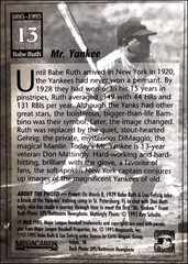 1995 Megacards Babe Ruth Promos#13 Mr. Yankee PROMO