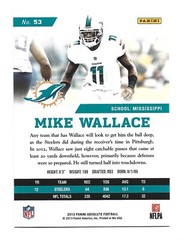 /49 Spectrum Black 2013 Panini Absolute #53 Mike Wallace Miami Dolphins Football