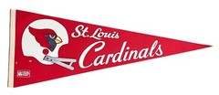 Vintage 1970&rsquo;s St Louis Cardinals Full Size 29&Prime; Football Helmet Pennant Old