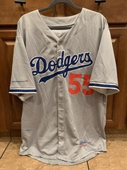 Dodgers Orel Hershiser #55 Los Angeles Dodgers Gray Jersey XL 1988 World Series