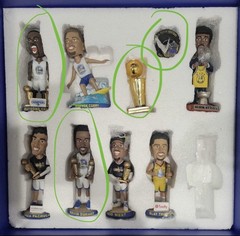 Golden State Warriors 2017 NBA Champions Replica Ring , Trophy And Bobbleheads