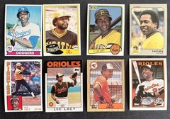 Lee Lacy Vintage Lot Of 8 Different Pittsburgh Pirates/Orioles 1303 HITS(PP14