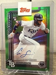 Topps 2025 Update Chandler Simpson Tampa Bay Rays RC Auto Green 58/99 US277