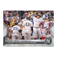 2022 Topps NOW #486 NY Yankees MLB 3 Grand Slams 2 Games – Free Shipping!