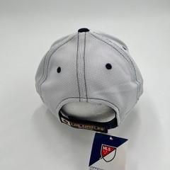 Adidas Los Angeles Galaxy MLS Soccer Hat White Navy Blue Adjustable Cap NEW