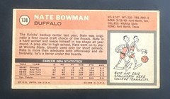 1970-71 Topps Basketball Nate Bowman Buffalo Braves #138