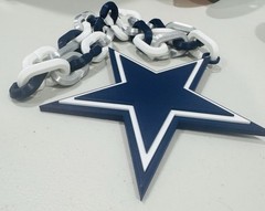 🔥 Dallas Cowboys Big Fan Chain Logo Necklace 3d Printed (FAST FREE SHIPPING)