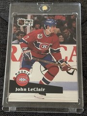 1991-92 Pro Set John LeClair #545 RC Rookie Montreal Canadiens