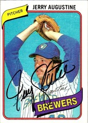 Jerry Augustine #243 Signed 1980 Topps MLB Baseball Card AUTO Brewers