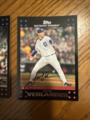 2007 Topps Rookie Cup #160 & AL ROY #326 Justin Verlander Card Lot of 2 NrMT/MT