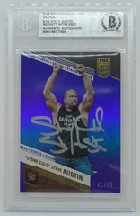 Stone Cold Steve Austin Signed 2023 Donruss Elite WWE Status #105 BAS COA #d /80