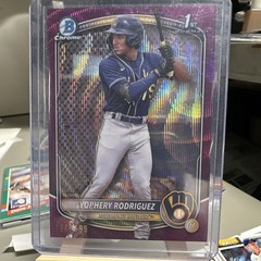 Topps 2025 Bowman Chrome Yophery Rodriguez BCP-36 1st Purple Mojo /199