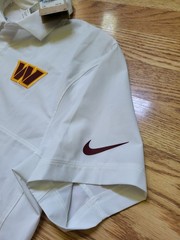 New NIKE NFL Washington Commanders ON FIELD Woven Polo Shirt Men&rsquo;s SZ MEDIUM