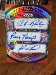 2026 Leaf Vivid Triple Exposure HoJo, Ray Knight, Kevin Mitchell NY METS 3/9