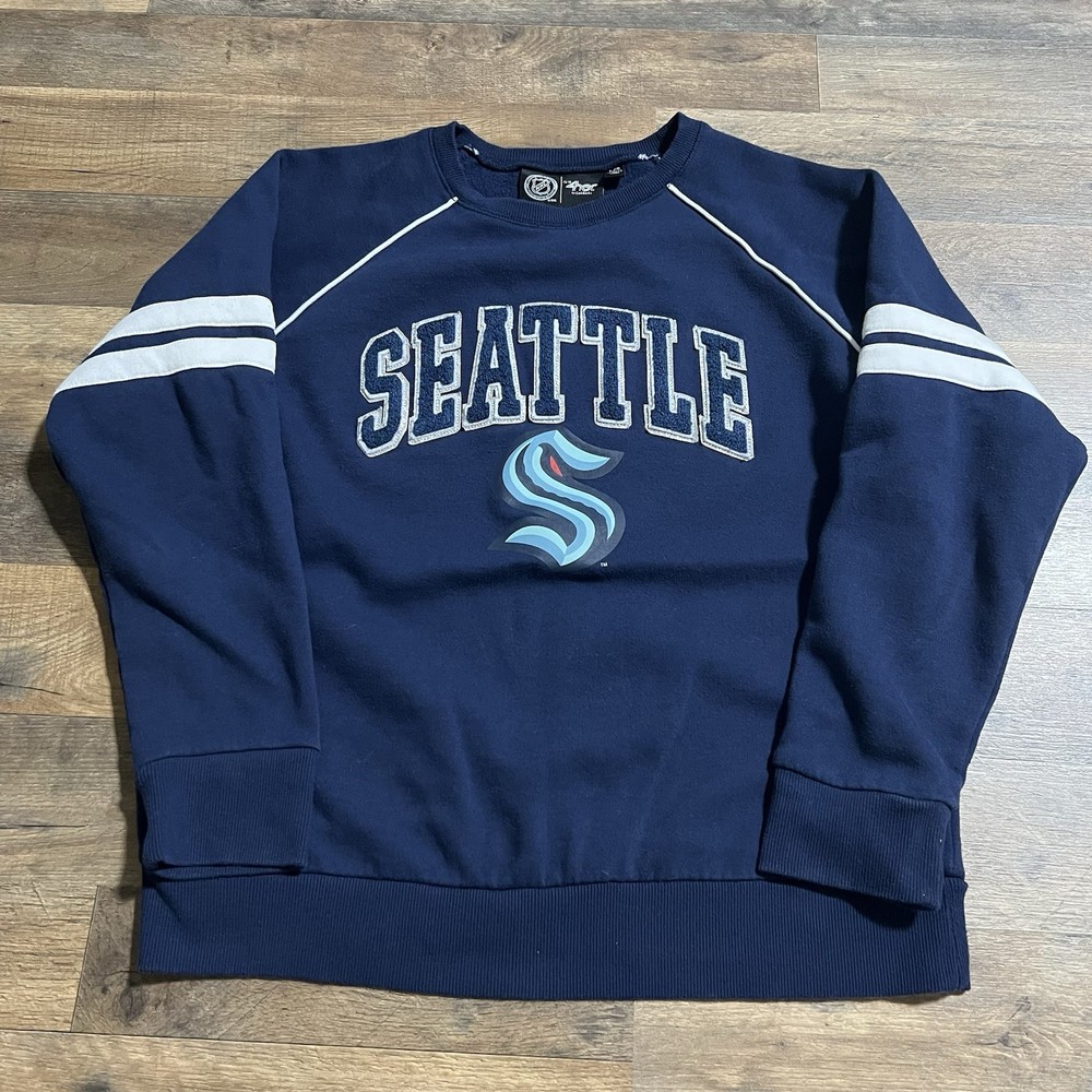 Seattle Kraken Sweater Sweatshirt G-III 4Her By Carl Banks Womens Sz L Large NHL