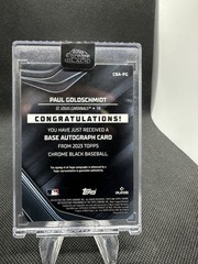 2023 Topps Chrome Black Autographs Paul Goldschmidt CBA-PG Gold Refractor 27/50